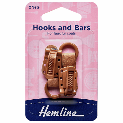 H402M.BR Hook and Bar Fastener: Brown - 2 Pieces.. 